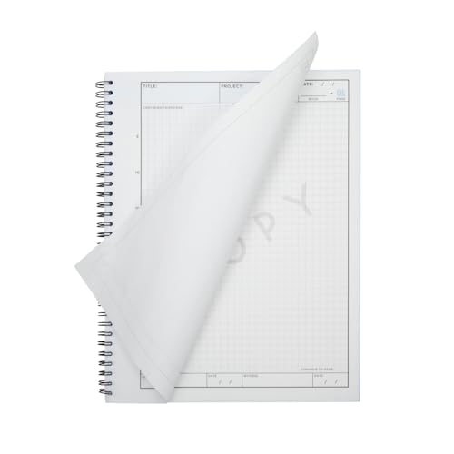 Bright Creations Carbonless Laboratory Notebook with 100 Sheets, Engineering Paper (8.5x11 In, 2 Pack)