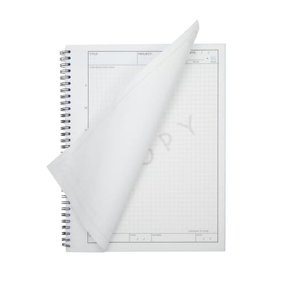 Bright Creations Carbonless Laboratory Notebook with 100 Sheets, Engineering Paper (8.5x11 In, 2 Pack)