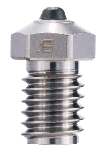 Diamondback V6 Compatible Nozzle, Diamond Tip, Nickel-Plated Copper, 0.6mm - size: 0.6mm Nickel Plated Copper