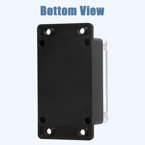 Project Box IP65 Waterproof ABS Plastic Electrical Junction Box with Clear Cover Enclosure with Fixed Ear, Black 3.9"x 2.6"x 1.9"(100x68x50mm)(Pack of 1) - color: 1 pack, size: 3.9"x 2.6"x 1.9"