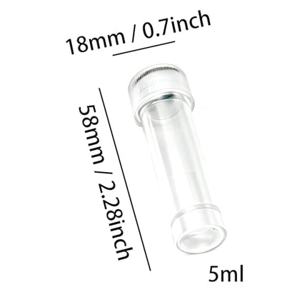 50 Pcs 5ml Graduated Plastic Tube Cryovial Cryogenic Vial Tube Mini Test Tube with Screw Cap