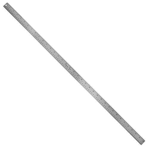 Stainless Steel 36 Inch Metal Ruler Non-Slip Rubber Back, with Inch and Metric Graduations - style: 36 inch