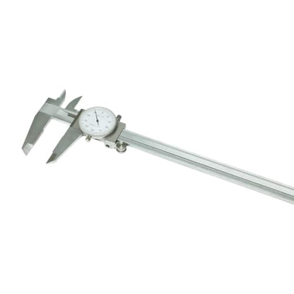 HFS 0-12 Inch Dial Caliper, ±0.001 Inch Accuracy, 4-Way Precision Measuring Tool for Inside, Outside, Depth and Step Measurements, Shockproof Design with Protective Storage Case - size: 0-12" Carbon Steel
