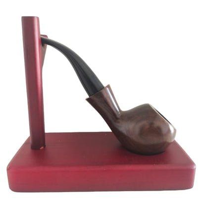 Tom's Wheezes Wooden Tobacco Pipe Stand Holder for Smoking Pipe - Detachable Desktop Decorative Rack Rest for Pipe longer than 5 inches