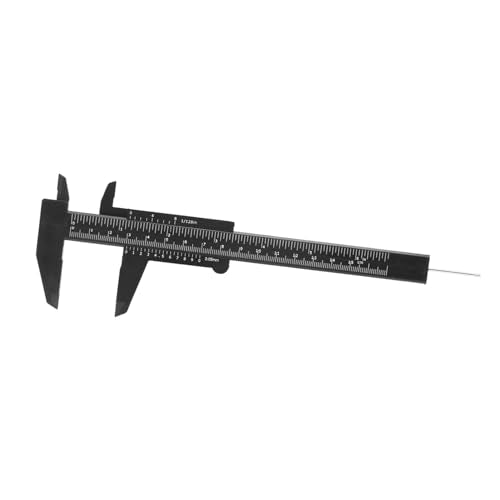 Eujgoov Plastic Vernier Caliper 150mm Double Rule Scale Measuring Tool - color: Black