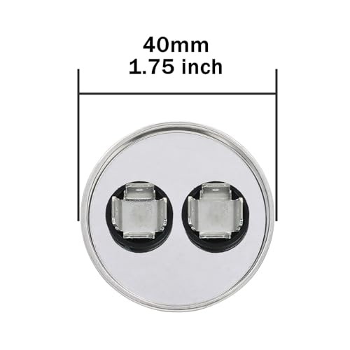 VEXUNGA 8uF 8 MFD 370VAC 440VAC 450VAC 50/60Hz CBB65B Round Run Start Capacitor for AC Unit Fan Motor Start or Pool Pump or Air Condenser Straight Cool - style: [V02] 8uF Round
