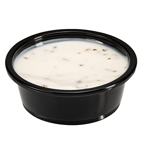Restaurantware Portion Cups 2000 Pack of 1.5 oz Plastic Black Disposable Condiment Cup Jello Shot Spill-Resistant Sauce Container - color: Black, size: 1.5 oz