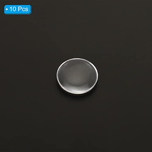 PATIKIL Diameter 10mm Double Convex Lens, 10 Pcs Acrylic LED Optical Convex Condenser Lens for Physics Classrooms Labs, Transparent