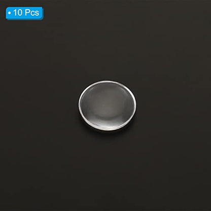 PATIKIL Diameter 10mm Double Convex Lens, 10 Pcs Acrylic LED Optical Convex Condenser Lens for Physics Classrooms Labs, Transparent