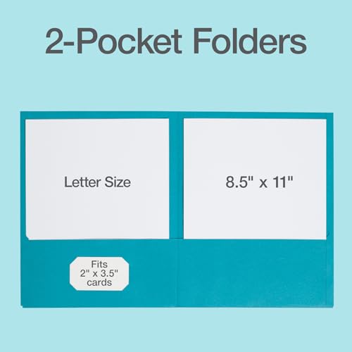 Oxford 2 Pocket Folders, 25 Pack, Bright Colors, School Value Pack