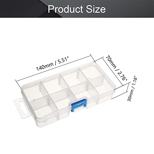 Utoolmart Tool Box Tools Organizer, Plastic Hardware Box Storage for Hardware, Screws, Bolts, Nuts, Nails, Beads, Jewelry Translucent 2 Pcs - size: G140 Part box 2pcs