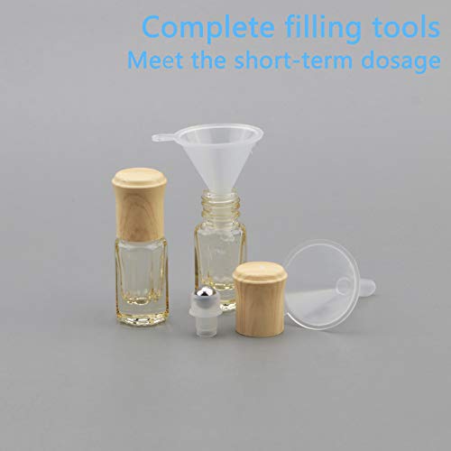 3mL Glass Roller Bottles for Essential Oils, Roller Ball Applicator - color: Yellow