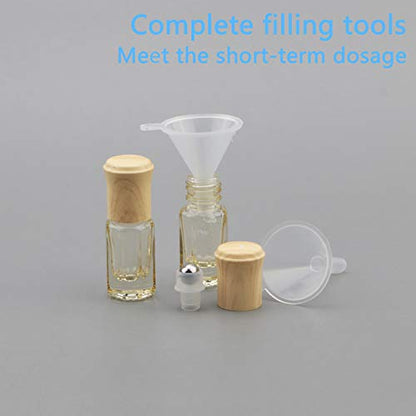 3mL Glass Roller Bottles for Essential Oils, Roller Ball Applicator - color: Yellow