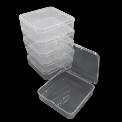 BokWin 6 Pack Beads Storage Boxes, 3.3"x3.3"x1.1" - size: 3.3"x3.3"x1.1"