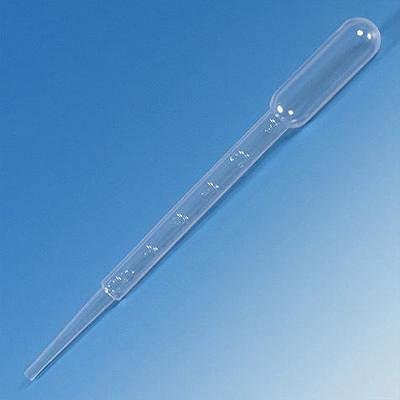 Globe Scientific 137135 LDPE Graduated Transfer Pipet, Small Bulb, Sterile, 3.0mL Capacity, 140mm Length, Pack of 400