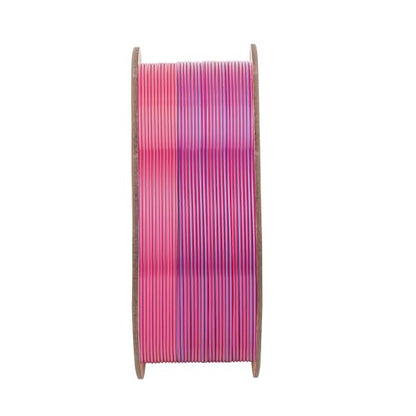 Comgrow Tri-Colors Silk PLA 3D Printer Filament, Rainbow PLA Filament 1.75mm, Dimensional Accuracy +/- 0.02 mm, 4KG Spool, Coextrusion 3D Filament with Shiny Silk - color: Mix