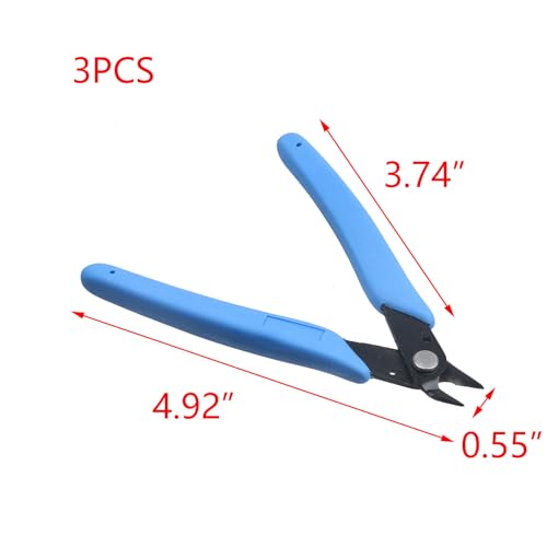 T Tulead 170ii Wire Flush Snips Micro Cutters Blue 3PCS - color: Blue