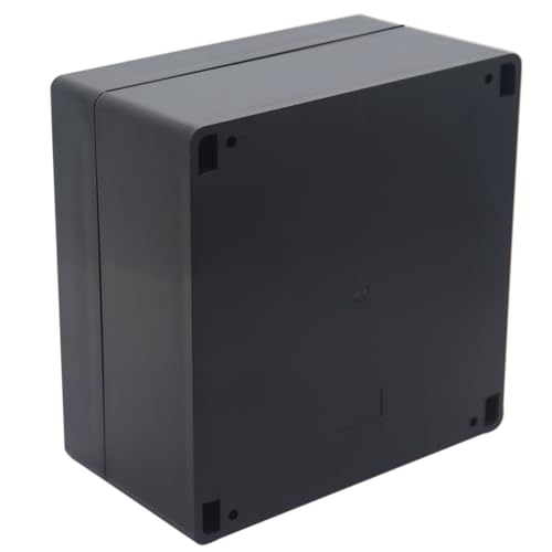 Project Box IP65 Waterproof Junction Box ABS Plastic Electrical Boxes DIY Electronic Project Case Power Enclosure 6.30x6.30x3.54 inch (160 x 160 x90 mm) - color: Black, size: 6.30"x6.30"x3.54"