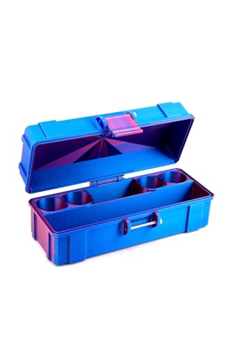 Vial Guard Storage Hard Case for 3ml, 5ml, 10ml, 30ml Vials, Secure Holder Multiple Sizes (Metalic, 4 x 3ml + Storage) - size: 4 x 3ml + Storage