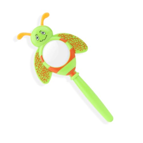Kids Bee Magnifying Glass Handheld Magnifier for Outdoor Nature Exploration - color: Green
