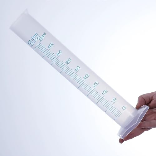 500ml Plastic Measuring Graduated Cylinder, Polypropylene Plastic, 2-Sided Marking, Ideal for Science, School and Home Lab, HUAOU, Pack of 1 - size: 500ml
