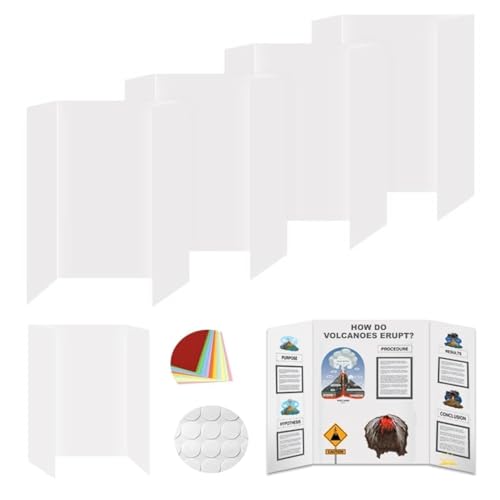 Rsgift Small Trifold Poster Board 21.2x13.8 4 Pack Corrugated Display Board - size: 21.2x13.8 inches