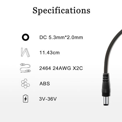 AZOR Guitar Pedal Power Cable | 9V Battery Clip Converter for Effects Pedals | 6-Pack Snap Connector Cables | Durable & Universal Compatibility | Black