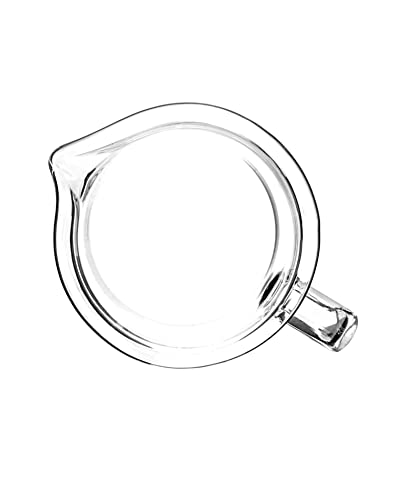 QWORK Beaker with Handle, 100ml Measuring Cup, Borosilicate Glass,Beaker Mug with Pouring Spout, 2 Pack - size: 100 ml (Pack of 2)