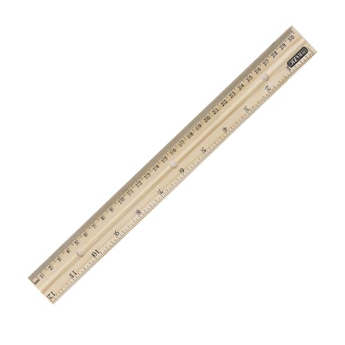 BAZIC Products 12 in Wooden Ruler, Inch & Metric (30 cm) - size: 1-Pack