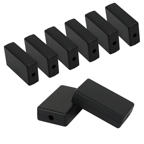 Project Box 8 Pieces Electrical Box Small Junction Box ABS Plastic Enclosure Power Electronic Case Black 2.36" x 1.42" x 0.67"(60 x 36 x 17mm) - color: Black, size: 2.36" x 1.42" x 0.67"