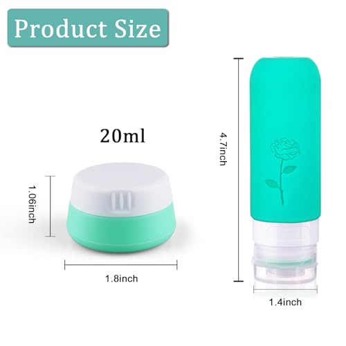 4-Piece Silicone Travel Jar and Squeeze Bottle Set - color: B-2green1blue1yellow