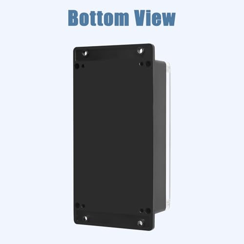 Junction Box with Clear Cover IP65 Waterproof ABS Plastic Universal Project Box with Fixed Ear, Black 7.8"x 4.7"x 2.2"(200x120x56mm)(Pack of 2) - color: 2 packs, size: 7.8"x 4.7"x 2.2"