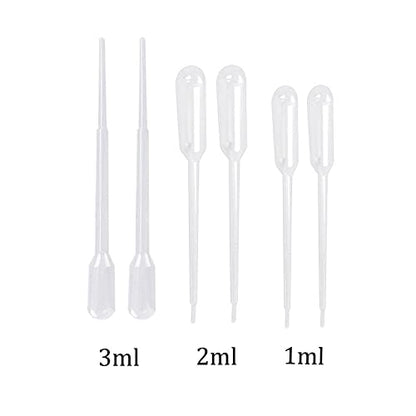 100 Pack Disposable Transfer Pipettes, Plastic Pipettes with Graduated Scale & Bulb Dropper for Essential Oils, Laboratory, Science Experiments (2 ML, 100)