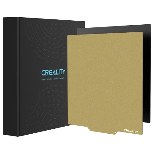 Creality Ender 3 Max Neo Bed Upgrade, PEI Sheet 310 x 320mm Removable Magnetic Flexible Texture Surface Heated Bed Plate Build Surface for CR-10S PRO/CR-10 V2/ CR-10 V3/ CR-X/CR-X Pro/Ender-3 Max - color: PEI Frosted Gold, size: Ender 3 Max Neo
