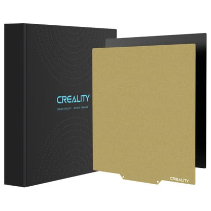 Creality Ender 3 Max Neo Bed Upgrade, PEI Sheet 310 x 320mm Removable Magnetic Flexible Texture Surface Heated Bed Plate Build Surface for CR-10S PRO/CR-10 V2/ CR-10 V3/ CR-X/CR-X Pro/Ender-3 Max - color: PEI Frosted Gold, size: Ender 3 Max Neo