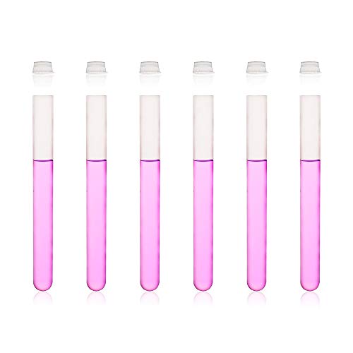 Plastic Test Tubes with Caps, 50pcs Dia.16x125mm | 25ml, Nature Colored Test Tubes with Lids, LVI001 - style: Nature color