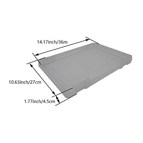 Utoolmart Tool Box Tools Organizer, Plastic Hardware Box Storage for Hardware, Screws, Bolts, Nuts, Nails, Beads, Jewelry 14.2 x 10.6 x 1.8 inches Translucent 1 Pcs - size: G563 Part box 1pcs