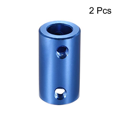 uxcell 2pcs 8mm to 8mm Bore Rigid Coupling Set Screw L25XD14 Dark Blue - size: 8mm to 8mm