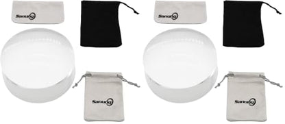 Sanung 8X Dome Magnifying Glass High Definition Round High Transparent Acrylic Optical Magnifier Reading Aid Paperweight Half Ball Lens Magnifier for Reading Books Map Newspapers (Pack of 2) - size: Compact (Pack of 2)