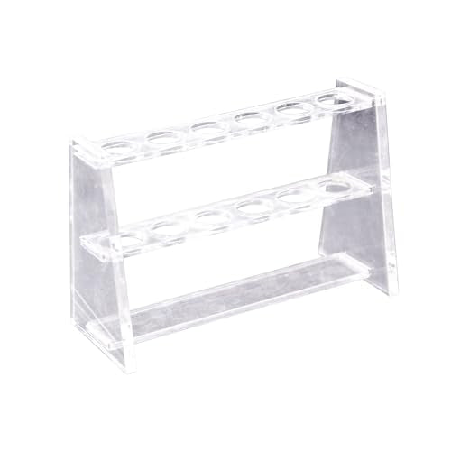 Acrylic Test Tube Rack 6 Wells Clear Holder for 10ml Centrifuge Tubes