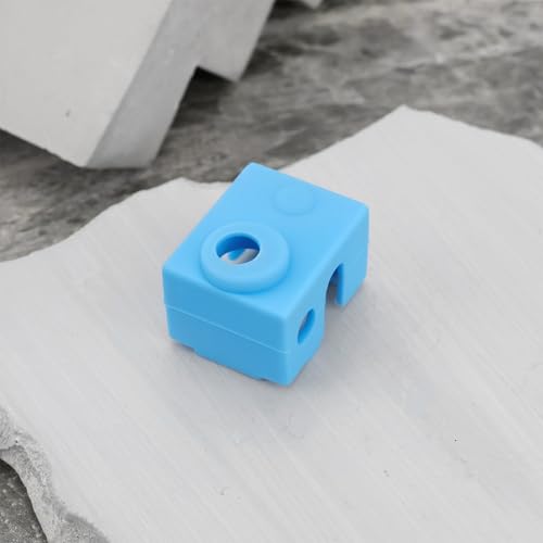 The Lord of the Tools 4pcs 3D Printer Heater Block Silicone Socks Cover Silicone Hotend Sock Compatible with Prusa MK3 MK3S Compatible with E3D V6 PT100 Blue