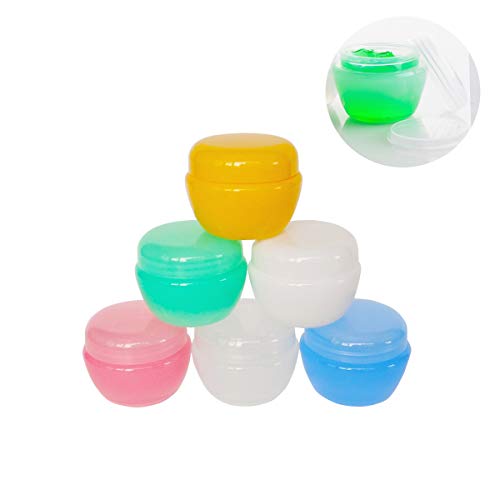 6pack 20g Cosmetic Container, 20ml Small Sample Jars w/Inner Lid - color: 20ml, size: 6pack