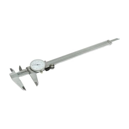 HFS 0-8 Inch Dial Caliper, ±0.001 Inch Accuracy, 4-Way Precision Measuring Tool for Inside, Outside, Depth and Step Measurements, Shockproof Design with Protective Storage Case - size: 0-8" Stainless Steel