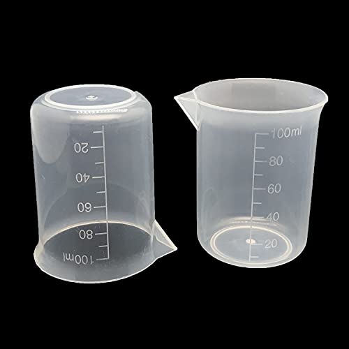 8 Pcs Epoxy Mixing Cups, 100ml/3.4oz Plastic Graduated Cup - size: 5cm x 7cm (2inch x 2.7inch)