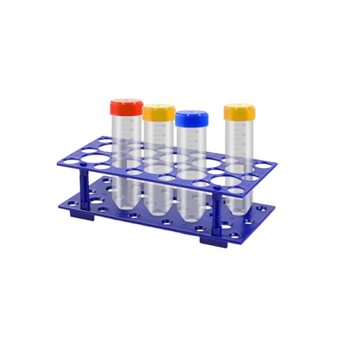 2 Pack Plastic Test Tube Racks 56 Wells for 10mL 15mL 50mL Centrifuge Tube - size: 2 PCS Blue Small