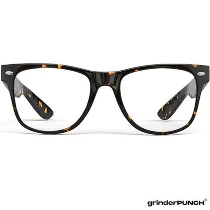 grinderPUNCH Reading Glasses for Men Readers High Power Strong 1.0 to 6.0 - color: 3 Pack Tortoise Whisky