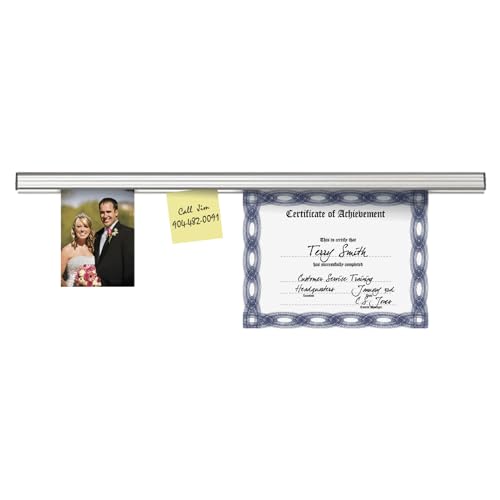 AVT1025 - Advantus Grip-A-Strip Display Rail, Satin, 36 Inches - size: Large Note Holder (12 Inches Long)