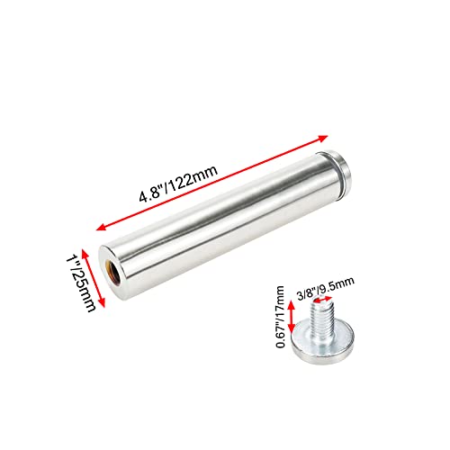 Sign Standoff Screws 1" Dia 4.8" Length Glass Standoff Bolts - 4pcs - size: 1" Dia x 4.8" Length 4pcs