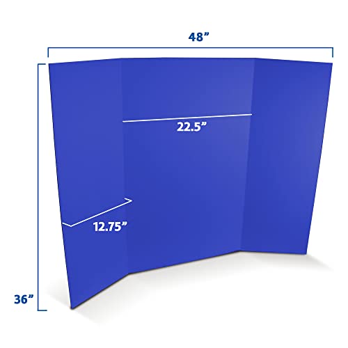 Flipside Products 36” x 48” Foam Project Boards for Presentations, Science Fair, School Projects, Event Displays and Trifold Picture Board - Blue - 3/16'' Thick 3 Pack - color: Blue, style: 3 Pack