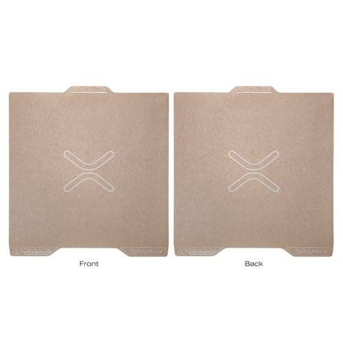 Creality SPARKX i7 3D Printer Double-Sided Gold Texture Print Bed, 265x300mm, Strong Bed Adhesion & Magnetic Force, Flexible and Reusable, Easy Print Removal - size: Dual-Texture PEI Plate